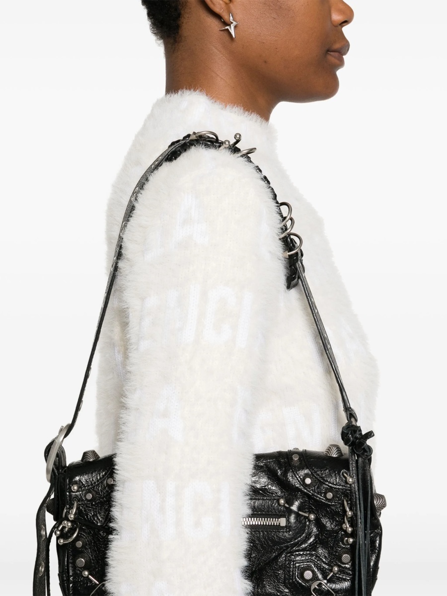 Pulover tricotat Balenciaga alb - Img 5