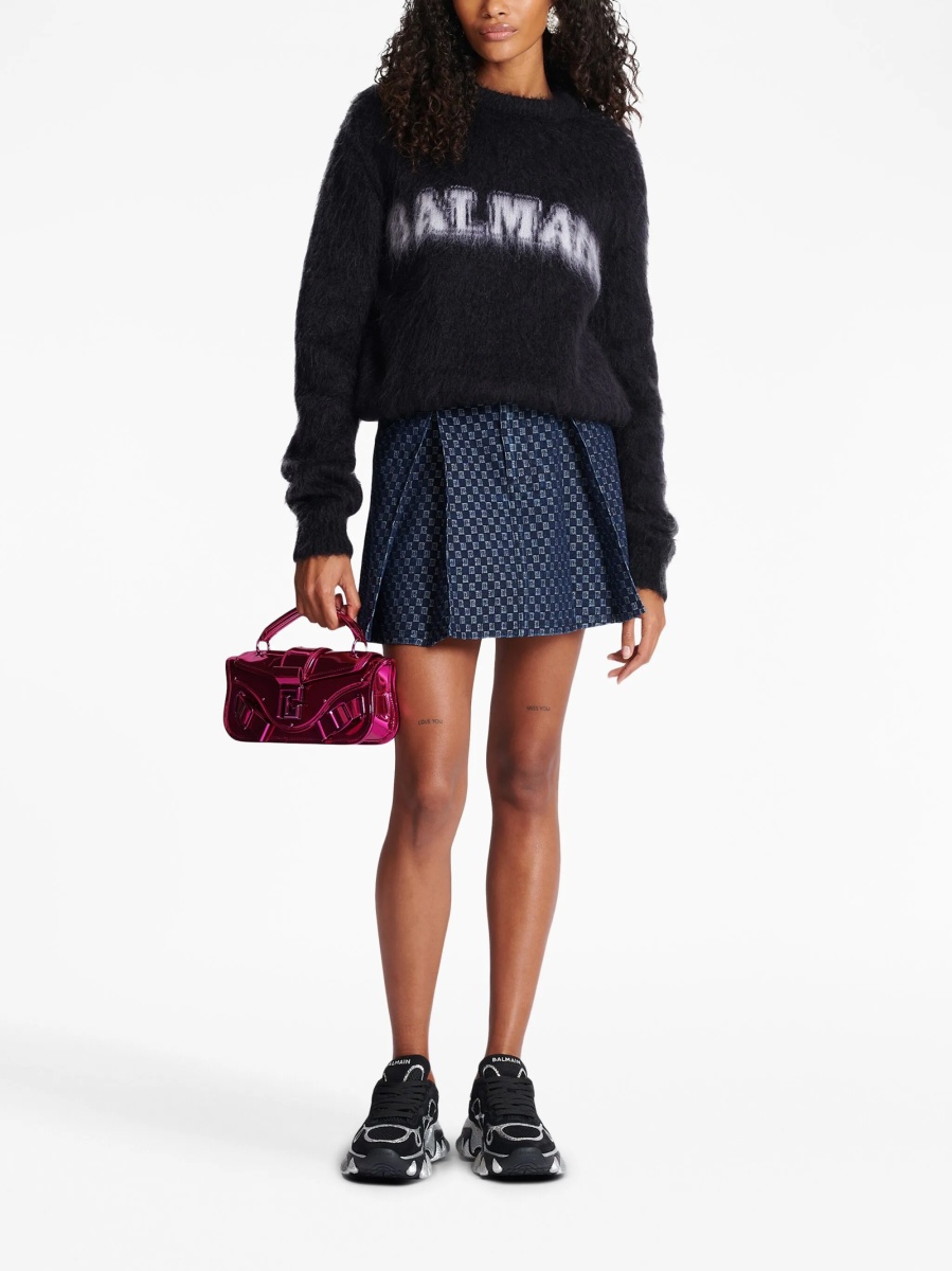 Pulover tricotat Balmain negru - Img 2