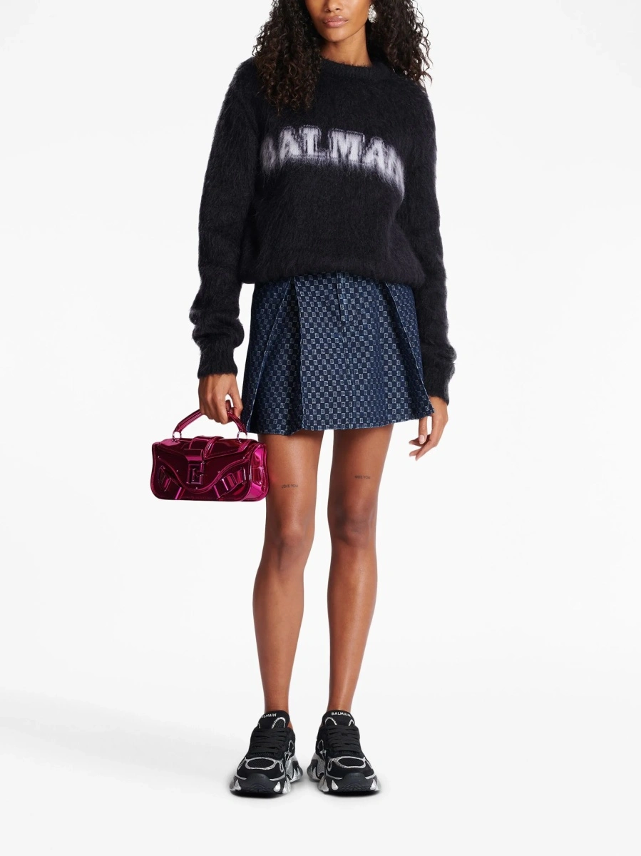 Pulover tricotat Balmain negru - Img 2