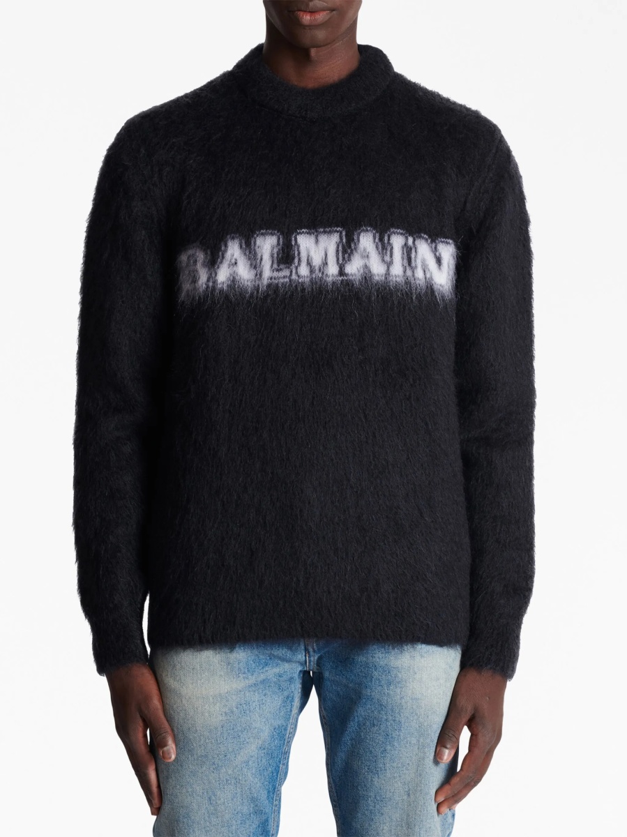 Pulover tricotat Balmain negru - Img 5