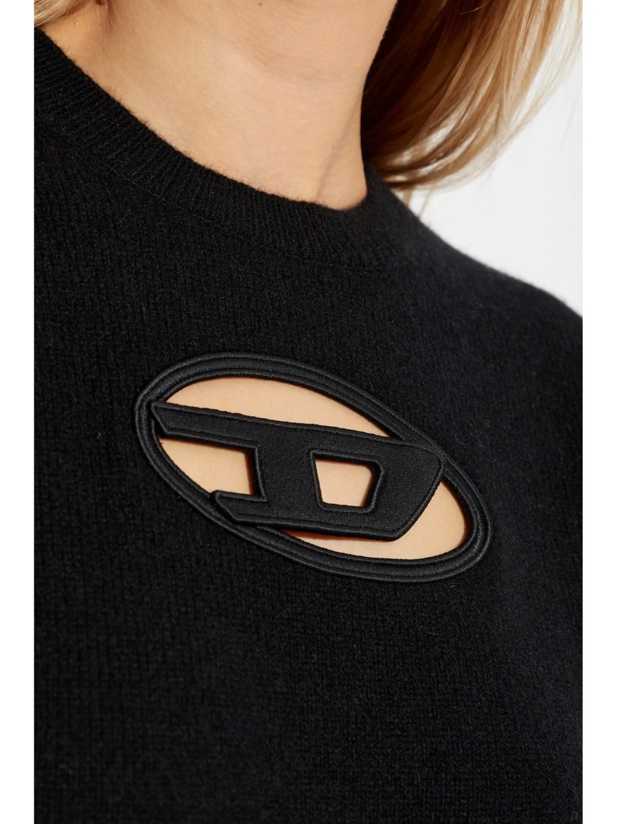 Pulover tricotat Diesel negru - Img 5