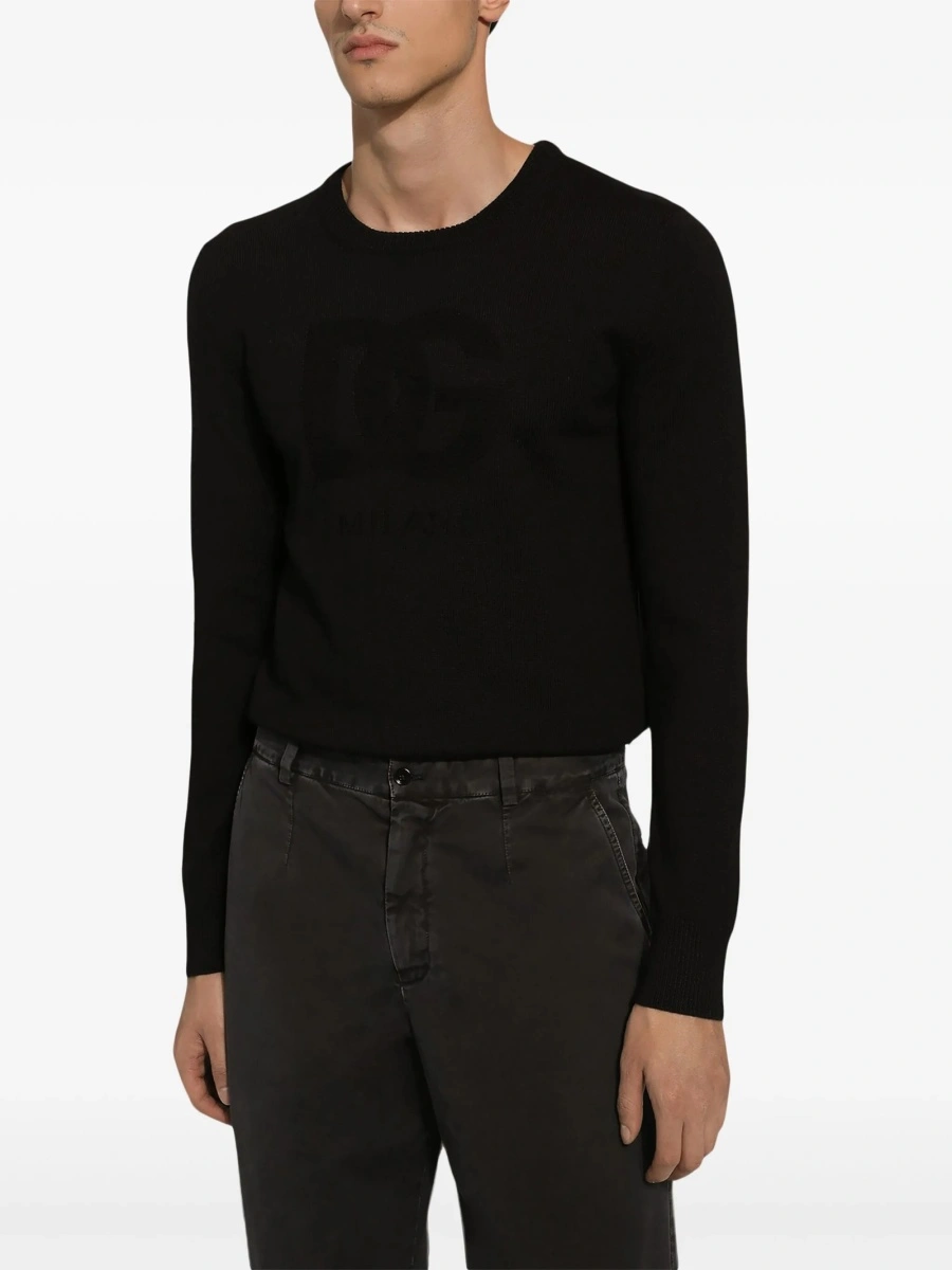 Pulover tricotat Dolce &amp; Gabbana negru - Img 4