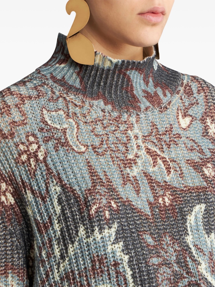 Pulover tricotat ETRO albastru - Img 5