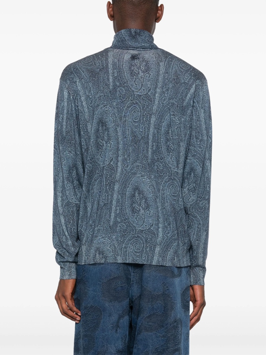 Pulover tricotat ETRO albastru - Img 4