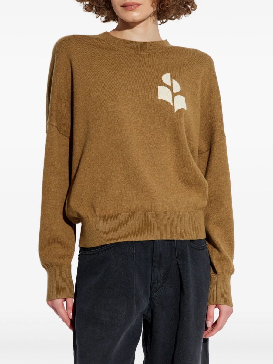 Pulover tricotat ISABEL MARANT ETOILE maro - Img 3