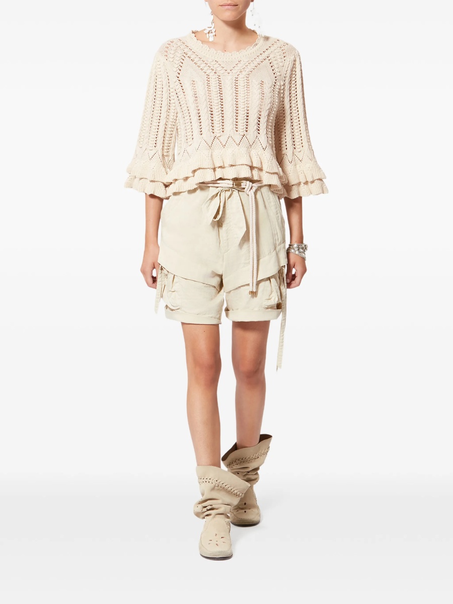 Pulover tricotat ISABEL MARANT ETOILE neutru - Img 2