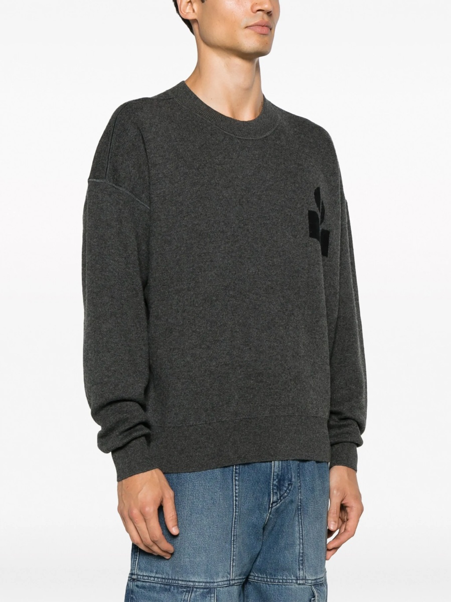 Pulover tricotat Isabel Marant gri - Img 3