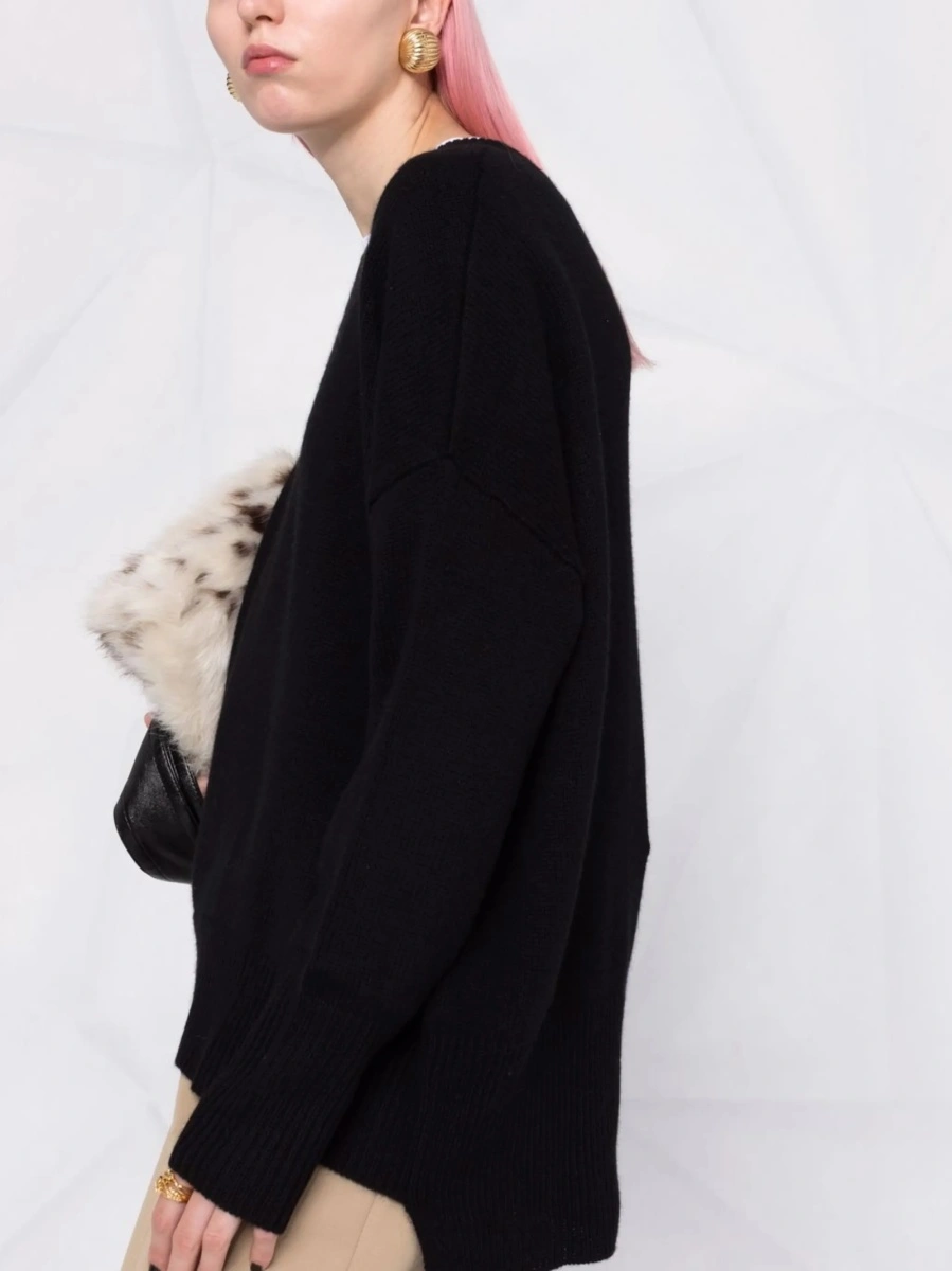 Pulover tricotat Lisa Yang negru - Img 3