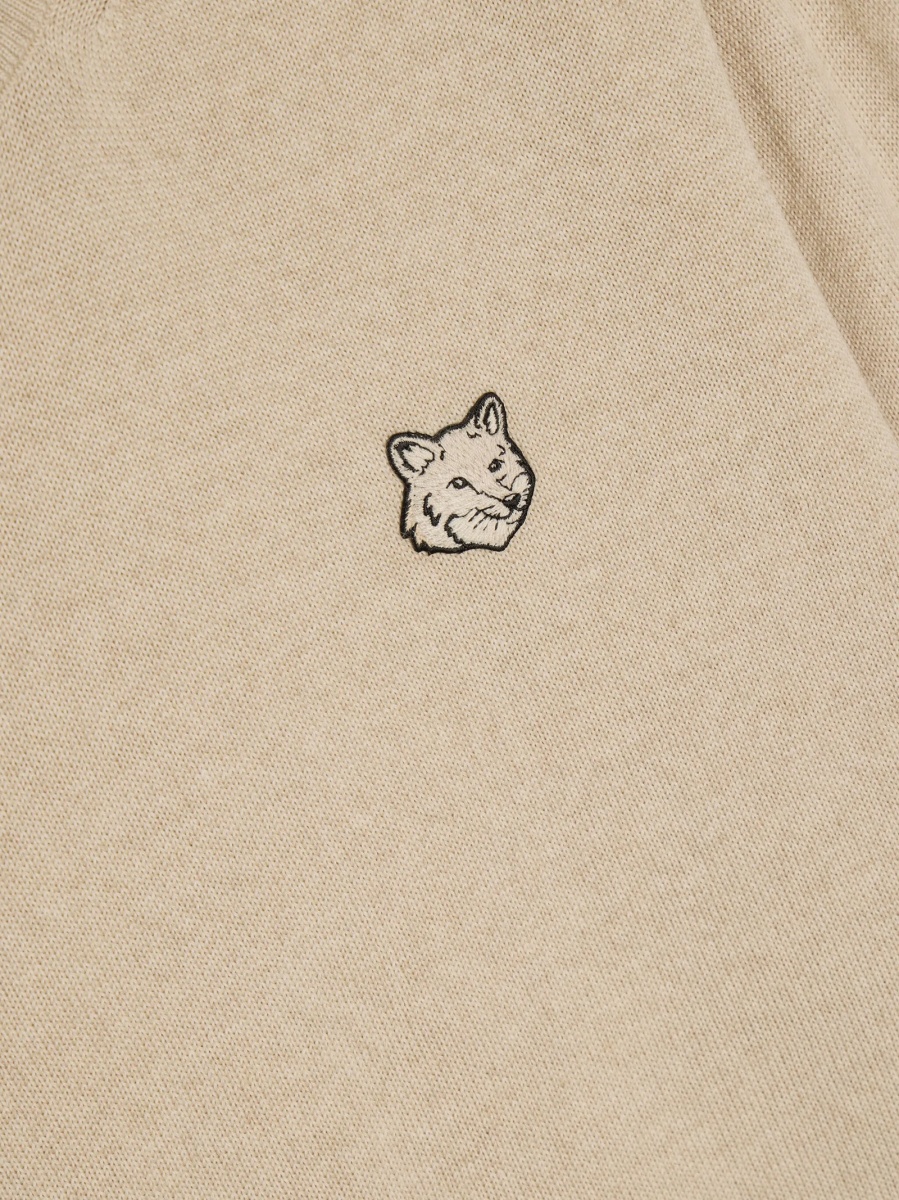 Pulover tricotat MAISON KITSUNÉ neutru - Img 3