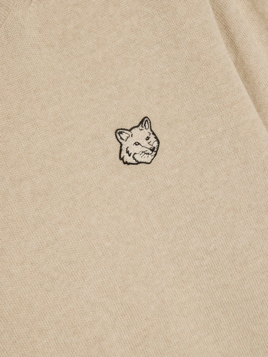 Pulover tricotat MAISON KITSUNÉ neutru - Img 3