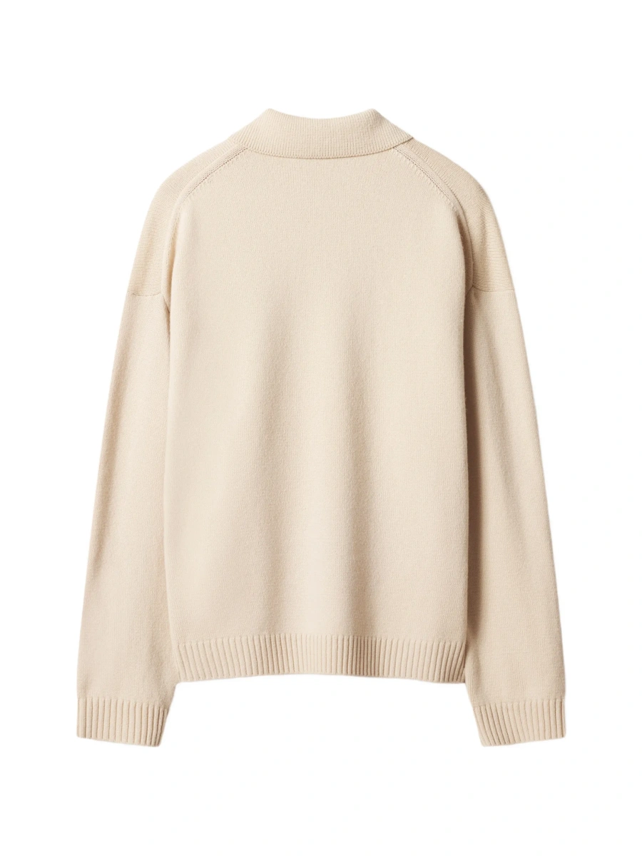 Pulover tricotat MAISON KITSUNÉ neutru - Img 3