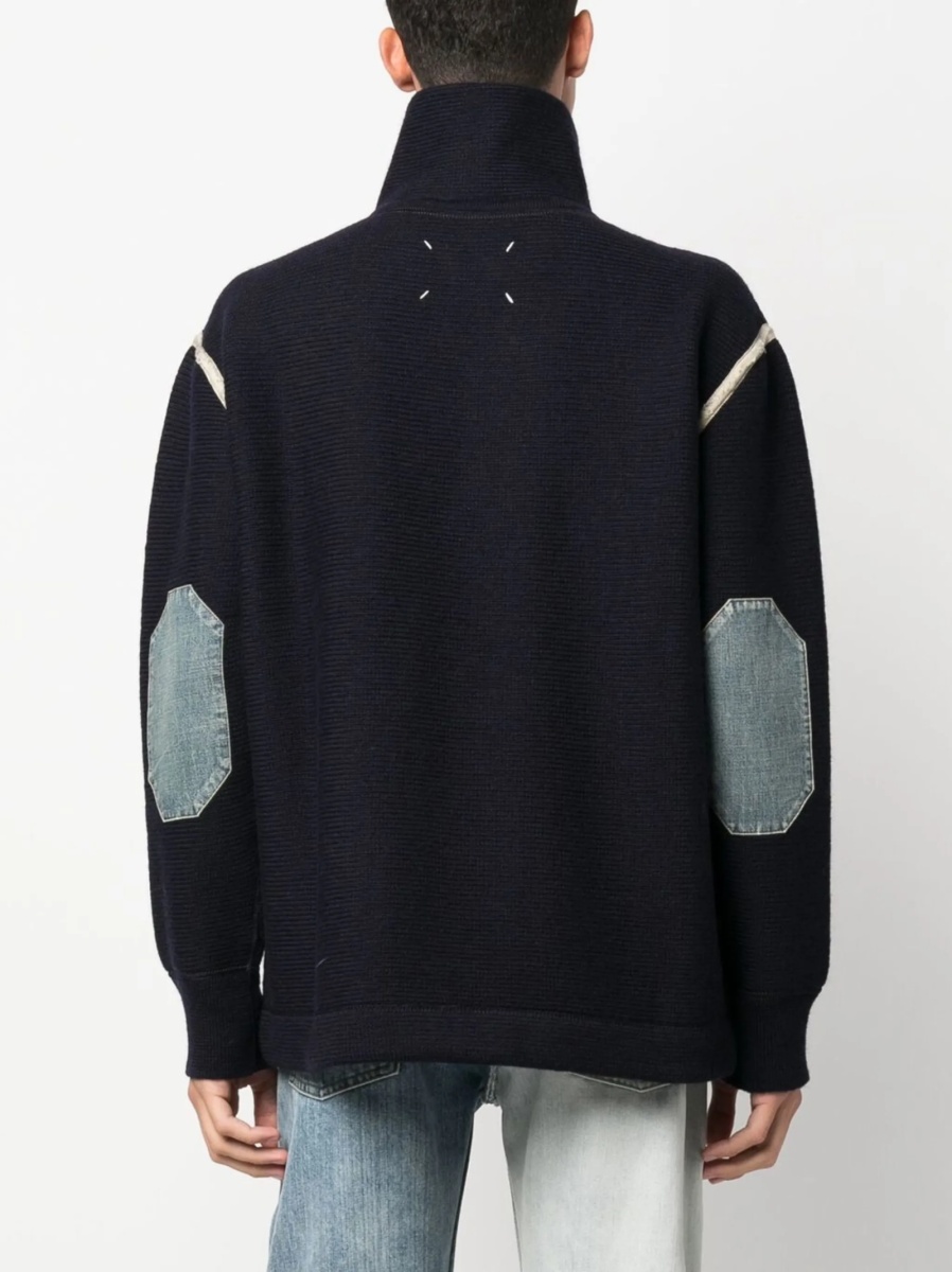 Pulover tricotat Maison Margiela albastru - Img 4