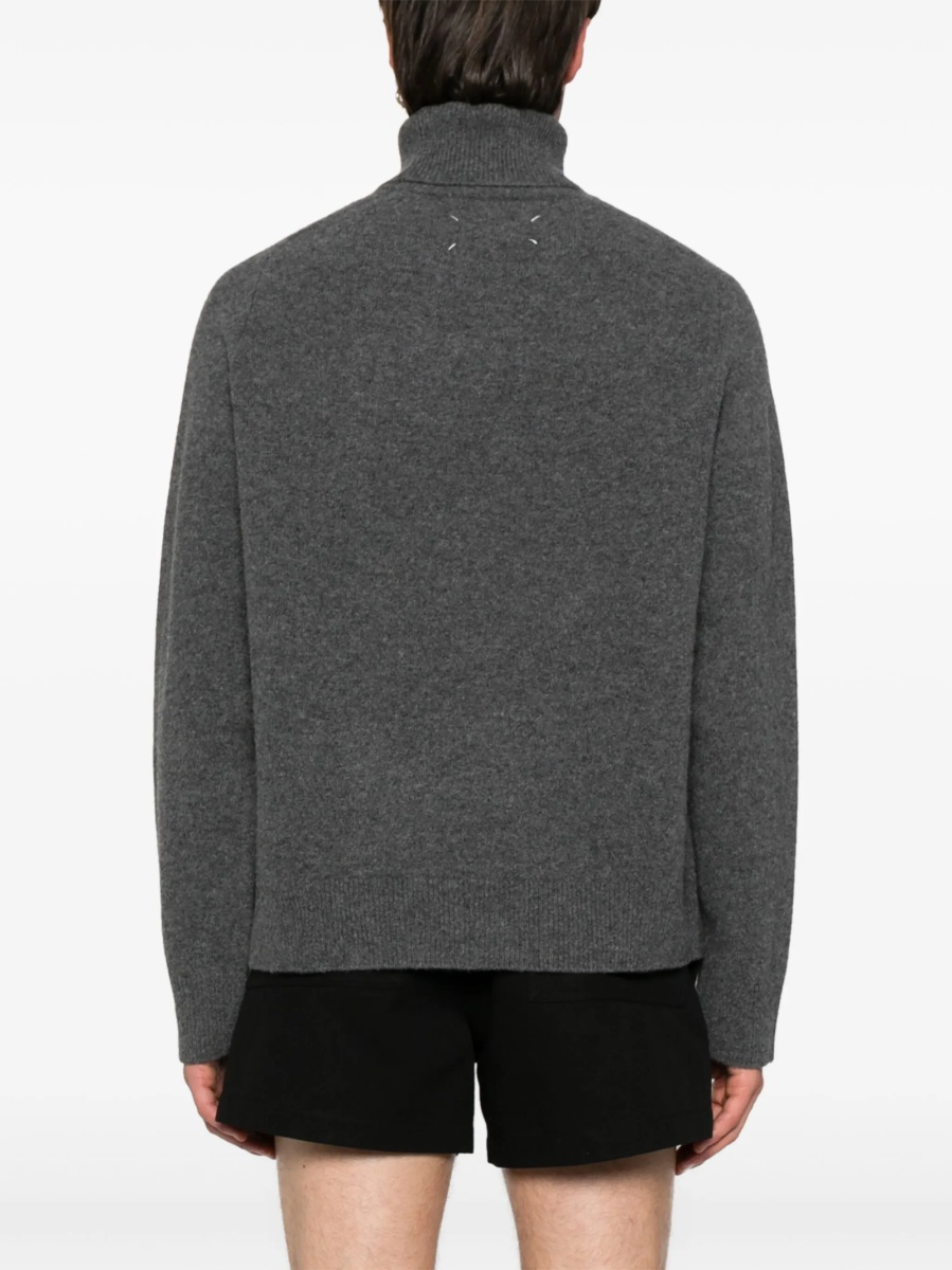 Pulover tricotat Maison Margiela gri - Img 4