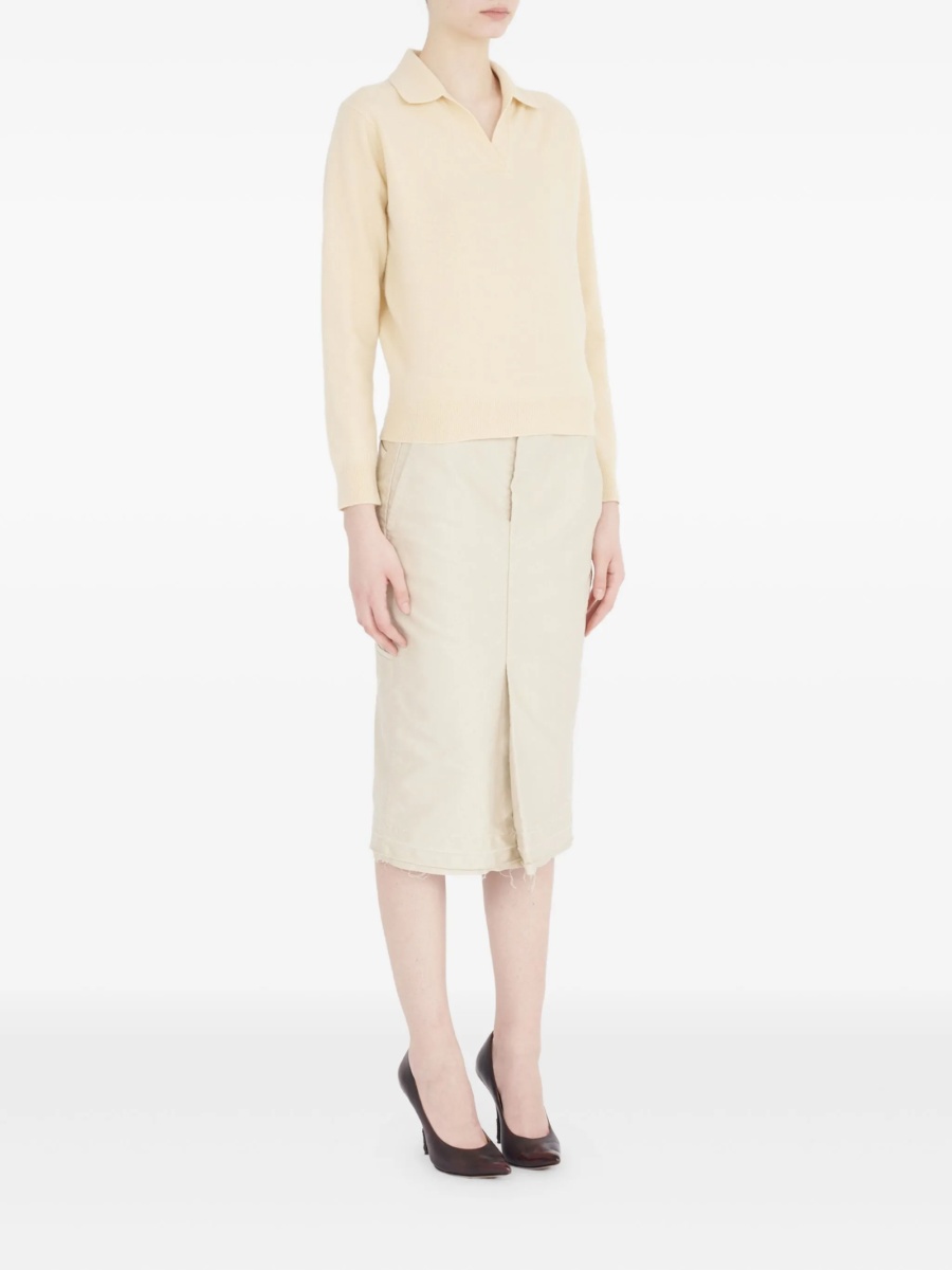 Pulover tricotat Maison Margiela neutru - Img 3