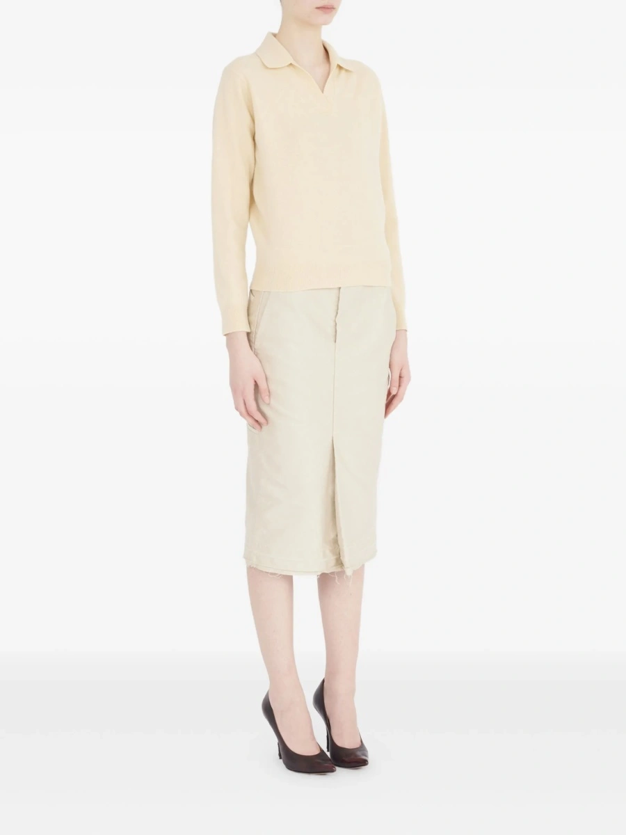 Pulover tricotat Maison Margiela neutru - Img 3