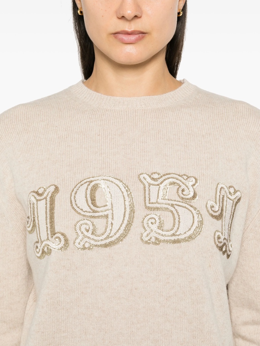 Pulover tricotat Max Mara neutru - Img 5