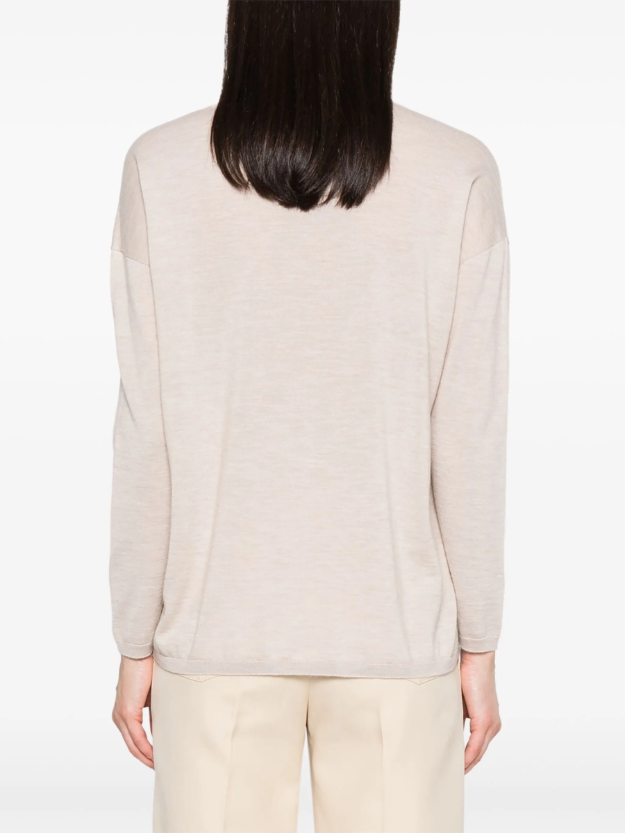 Pulover tricotat Max Mara neutru - Img 4