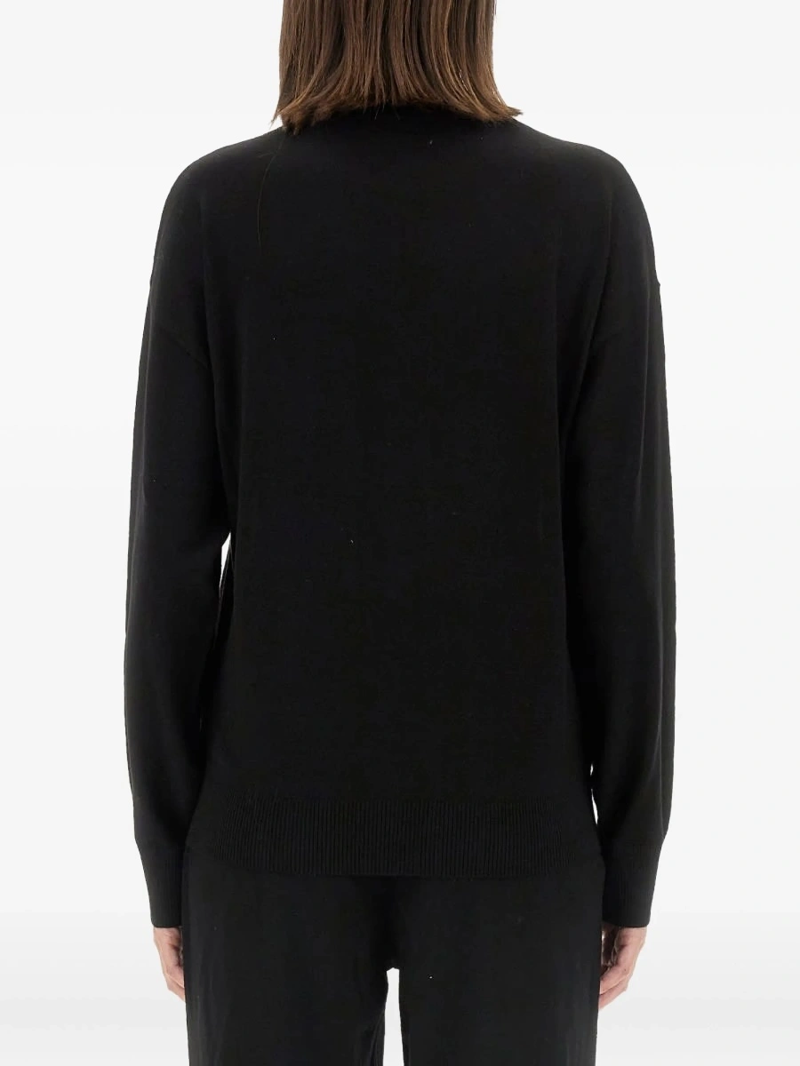 Pulover tricotat MOSCHINO JEANS negru - Img 3