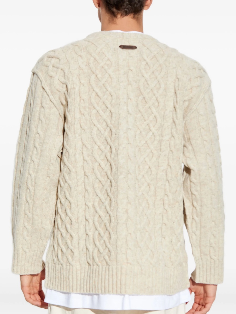 Pulover tricotat Moschino neutru - Img 4
