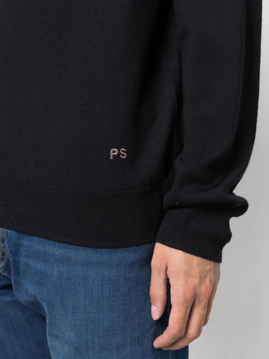 Pulover tricotat Paul Smith albastru - Img 5