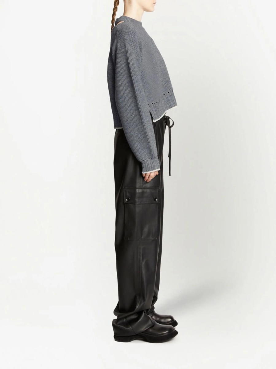 Pulover tricotat PROENZA SCHOULER WHITE LABEL gri - Img 3