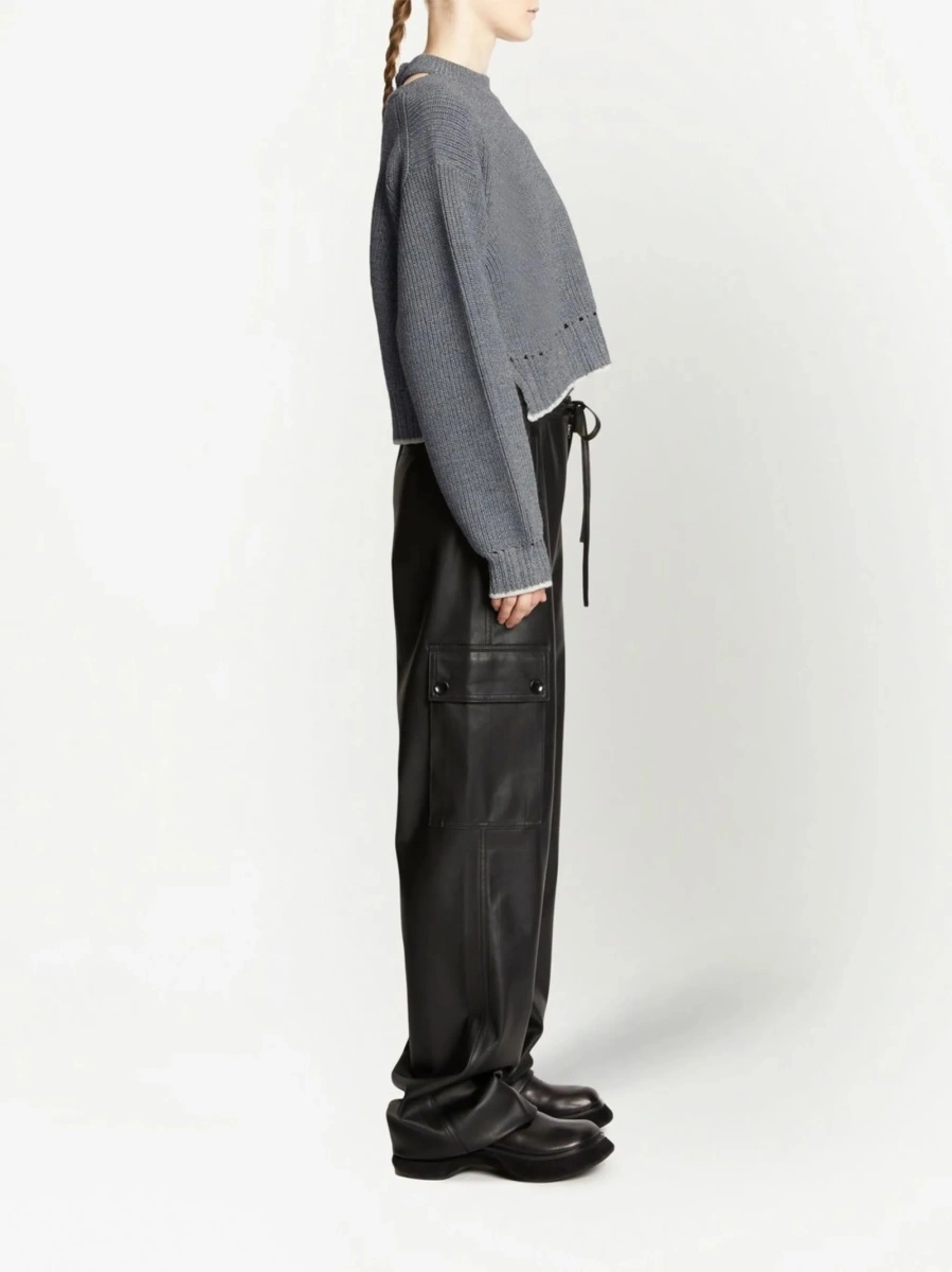 Pulover tricotat PROENZA SCHOULER WHITE LABEL gri - Img 3