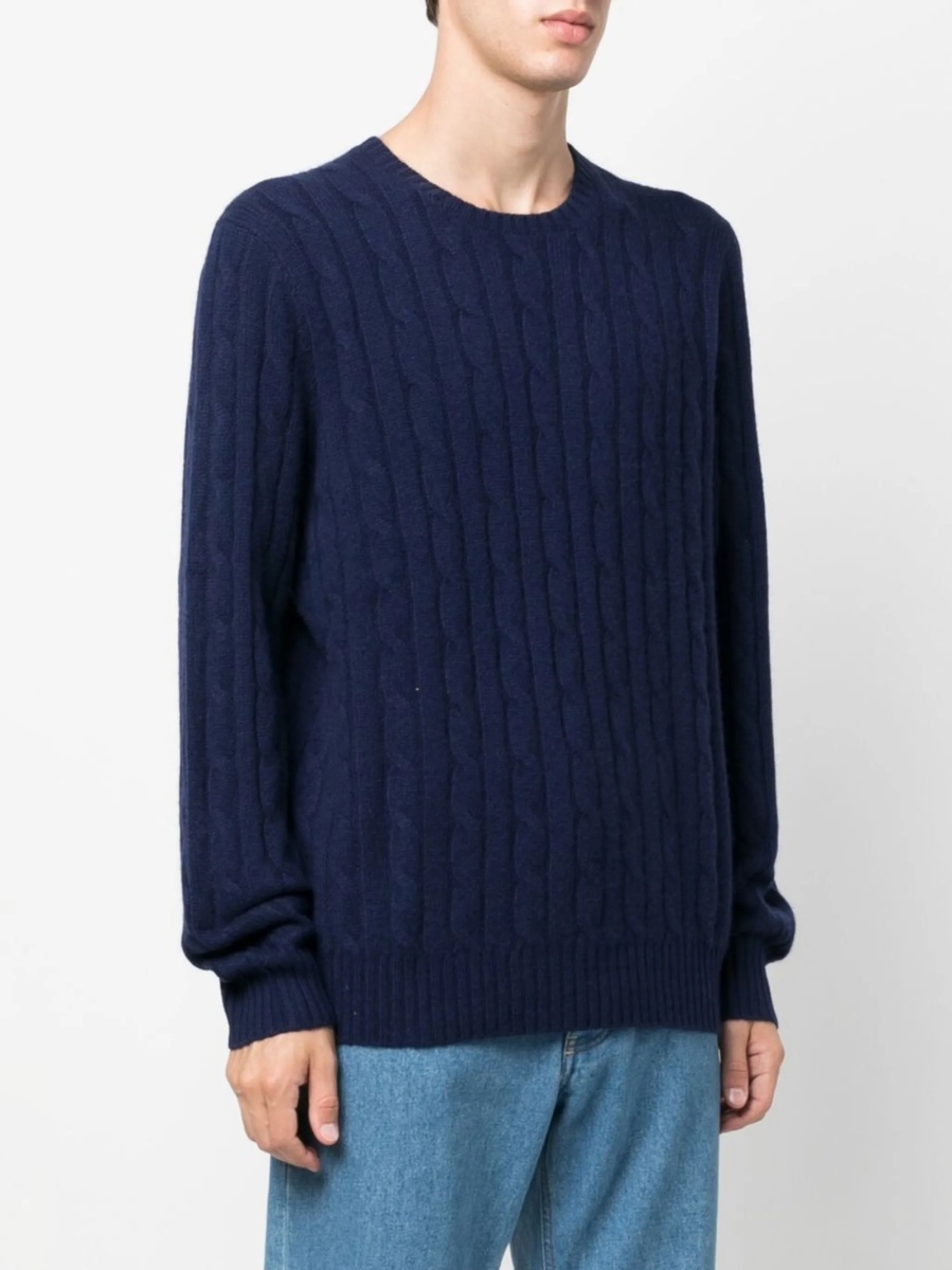 Pulover tricotat Ralph Lauren albastru - Img 3