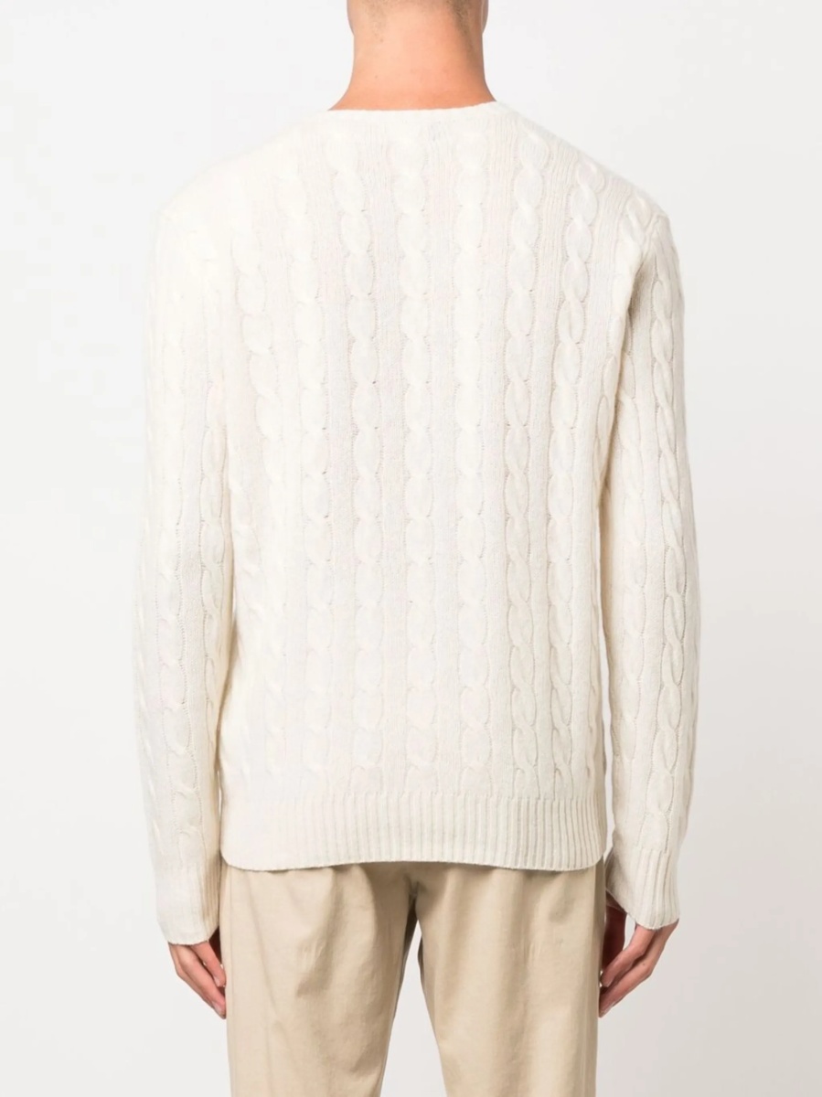 Pulover tricotat Ralph Lauren neutru - Img 4