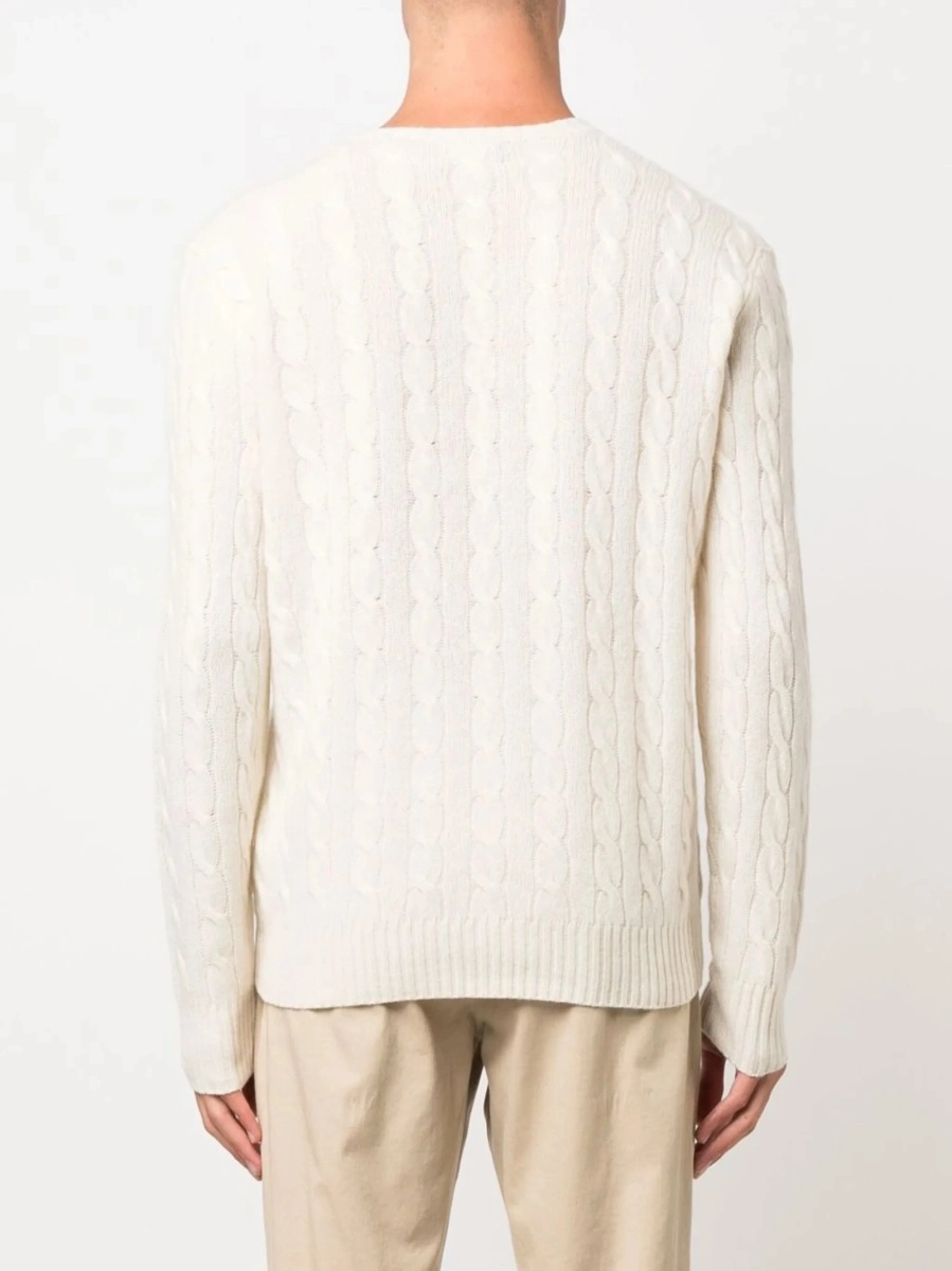 Pulover tricotat Ralph Lauren neutru - Img 4
