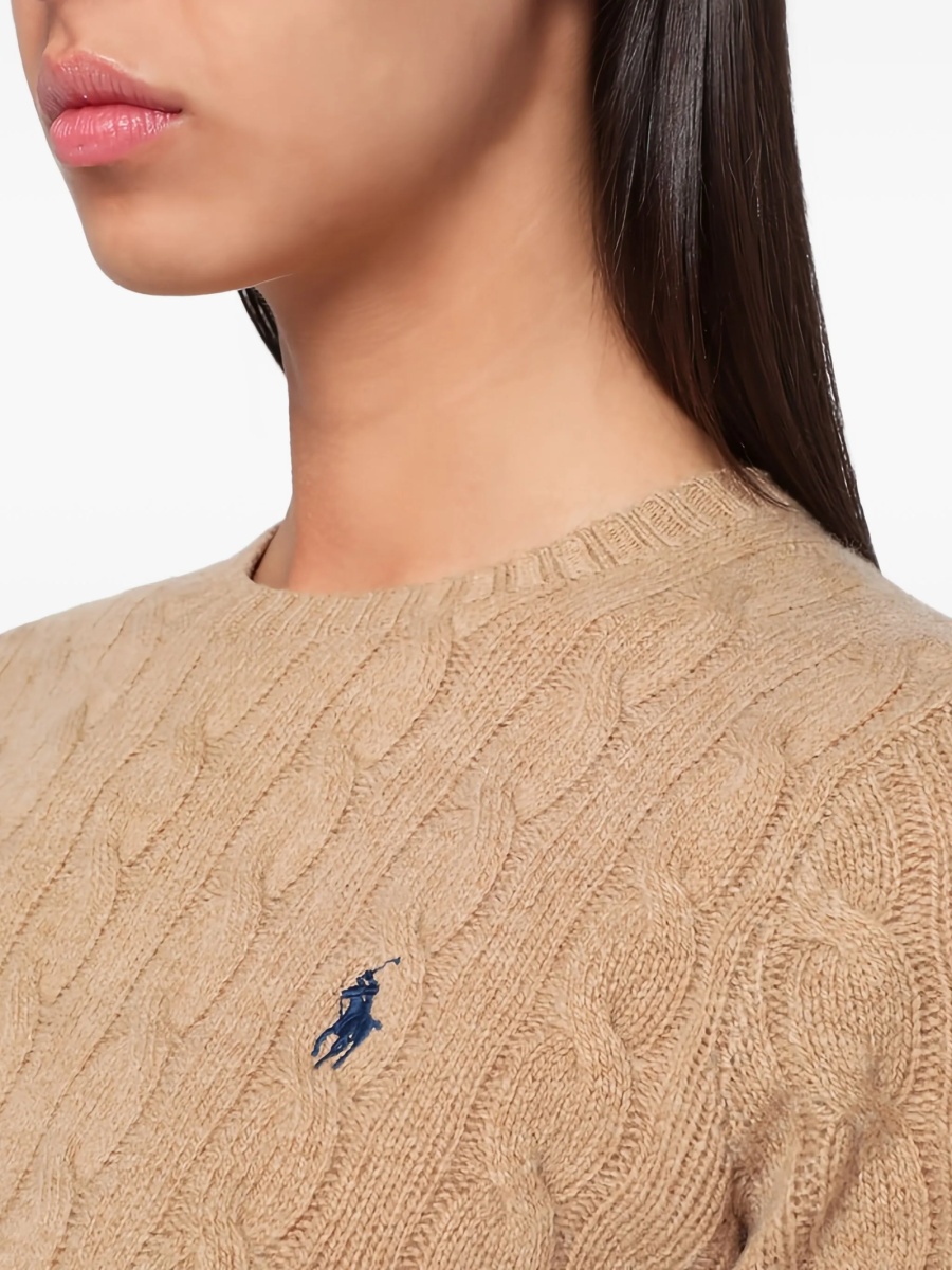 Pulover tricotat Ralph Lauren neutru - Img 4