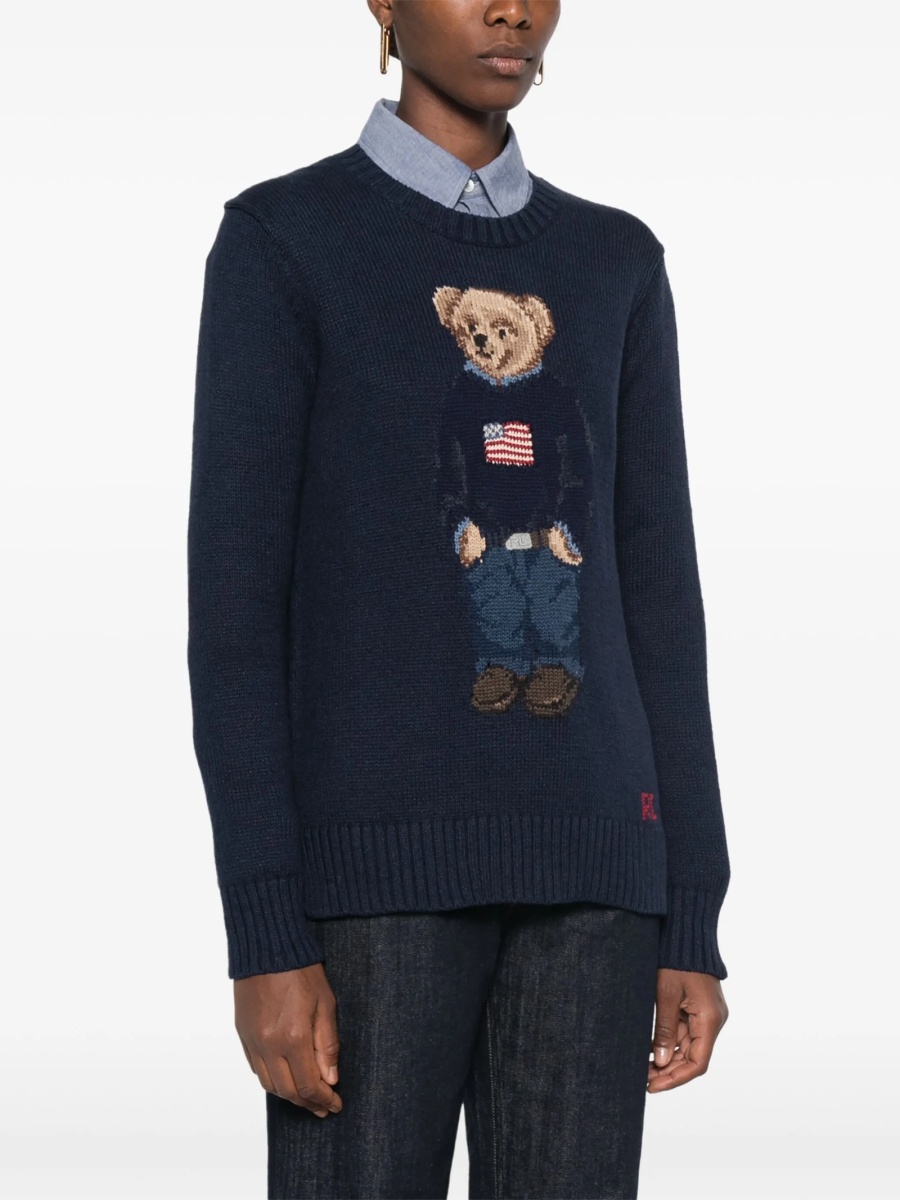Pulover tricotat Ralph Lauren POLO BEAR albastru - Img 3