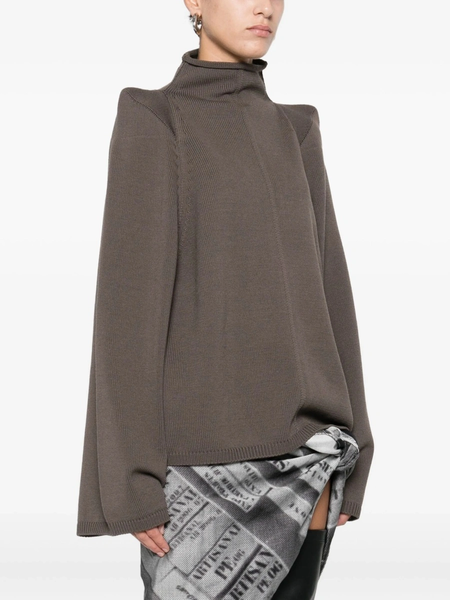 Pulover tricotat Rick Owens maro - Img 3