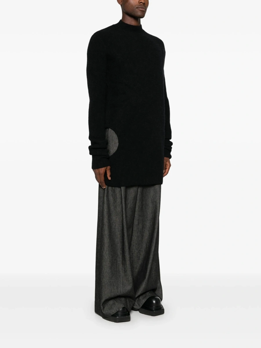 Pulover tricotat Rick Owens negru - Img 3