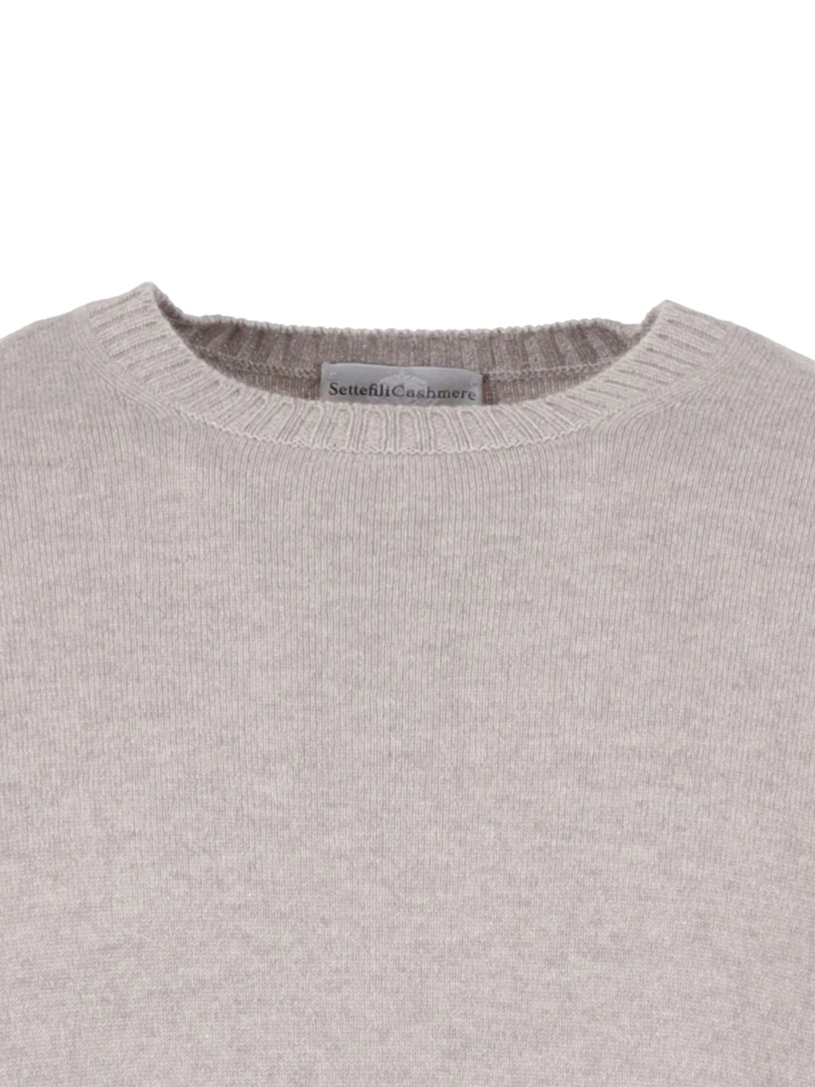 Pulover tricotat SETTE FILI CASHMERE neutru - Img 3