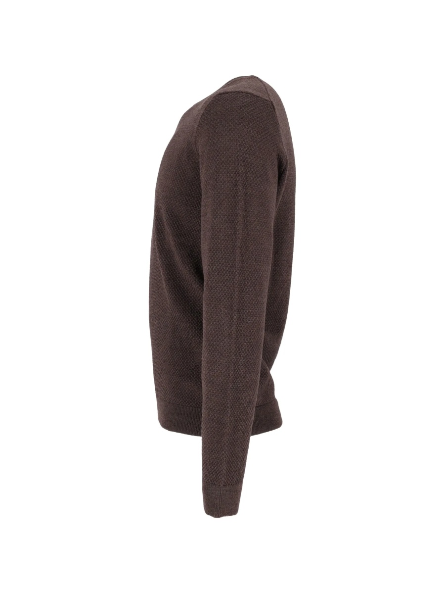 Pulover tricotat SLOWEAR ZANONE maro - Img 3