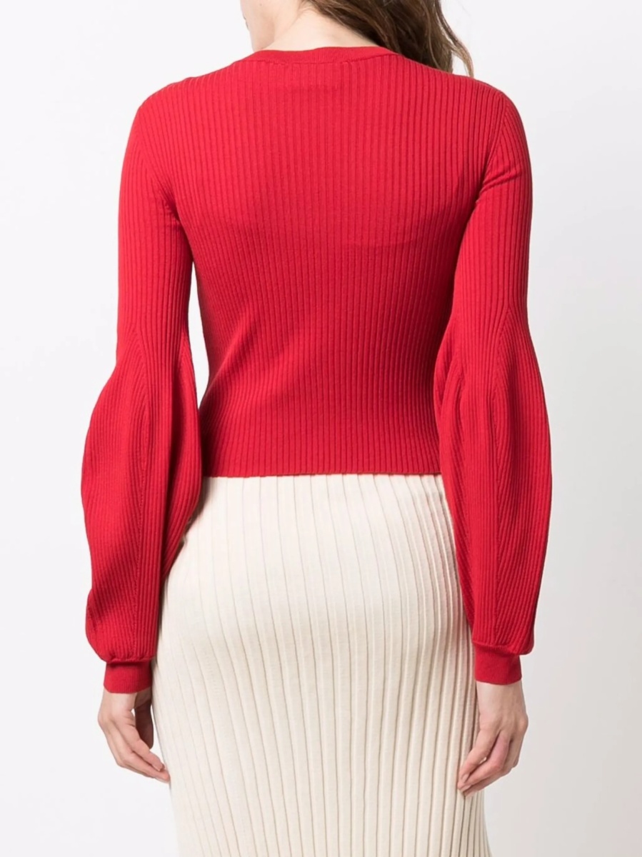 Pulover tricotat Stella McCartney rosu - Img 4
