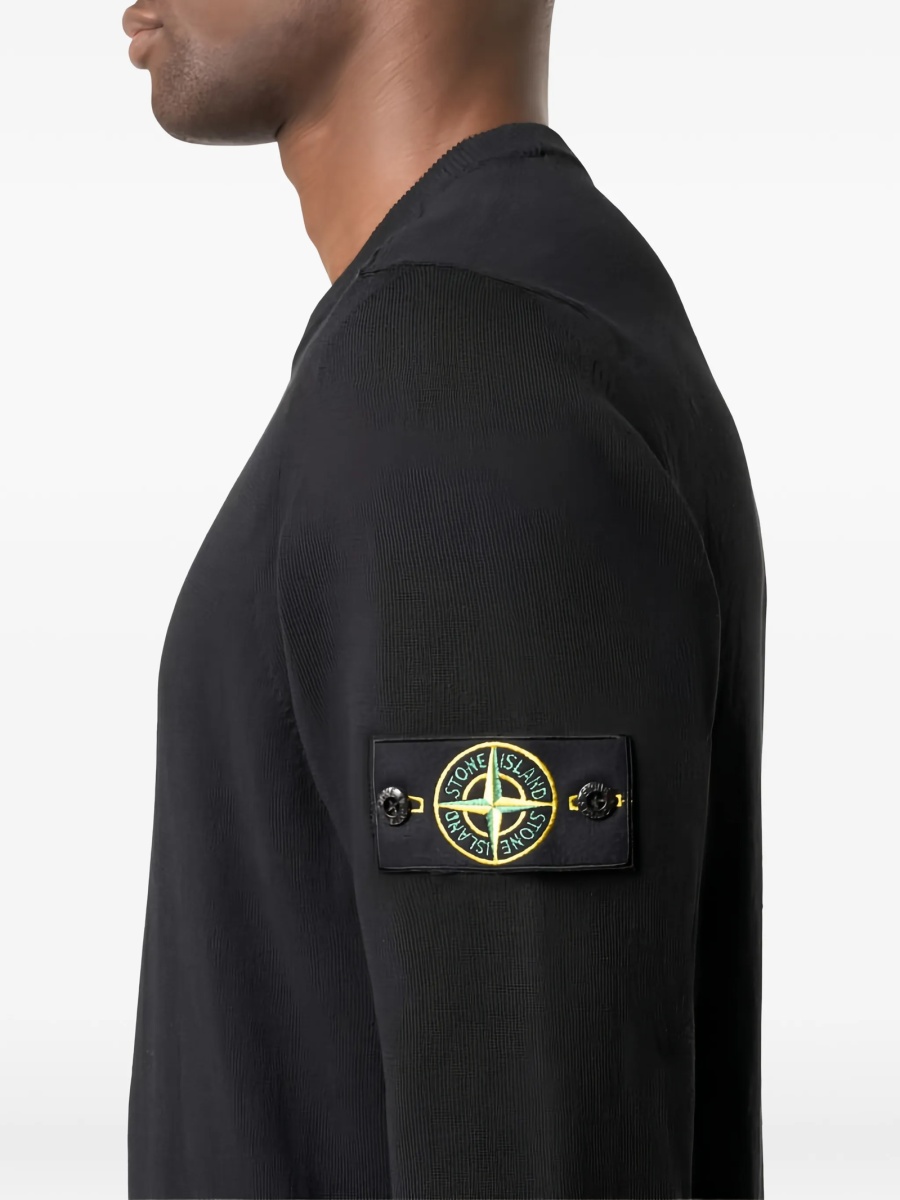 Pulover tricotat Stone Island negru - Img 5
