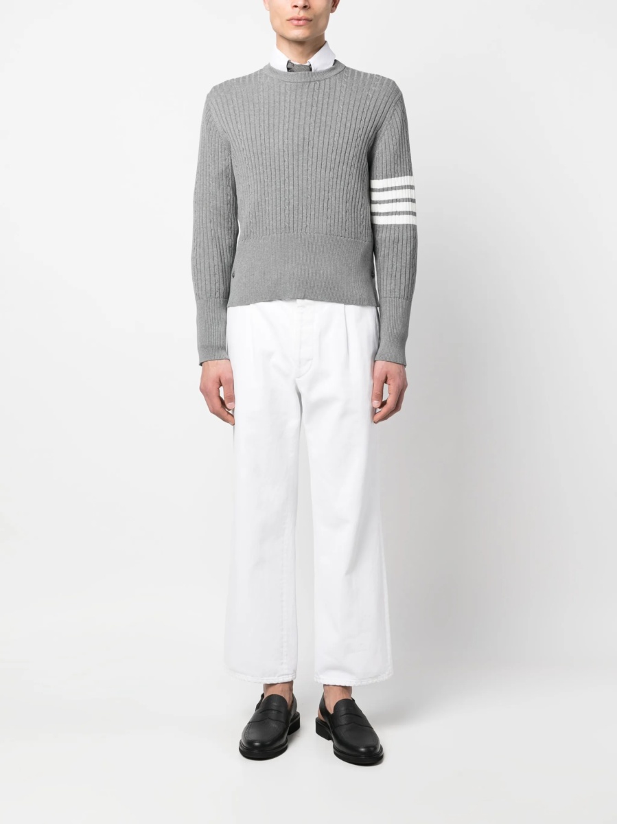 Pulover tricotat Thom Browne gri - Img 2