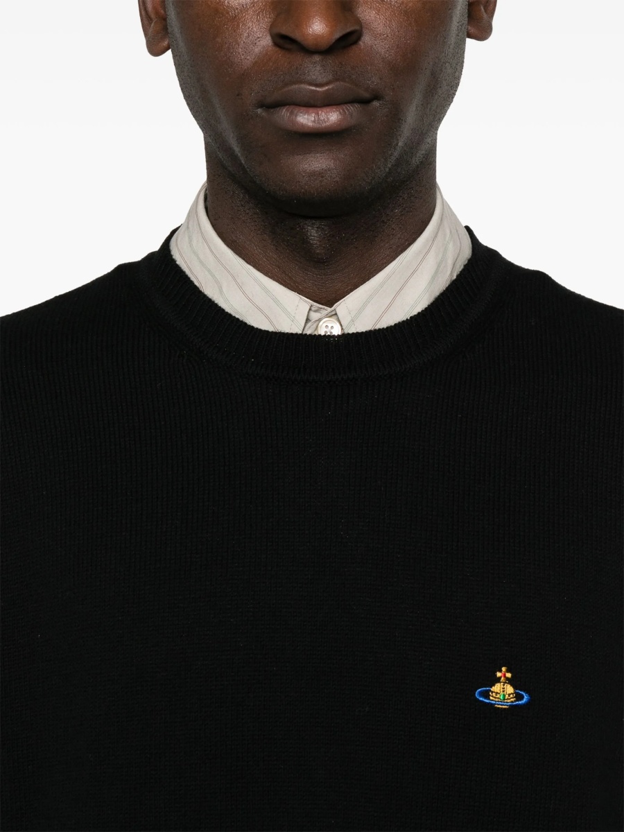 Pulover tricotat Vivienne Westwood negru - Img 5