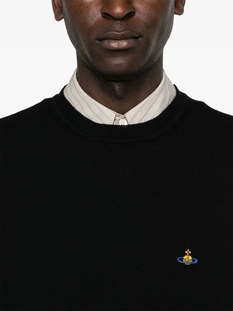 Pulover tricotat Vivienne Westwood negru - Img 5