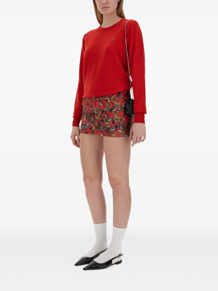 Pulover tricotat Vivienne Westwood rosu - Img 2