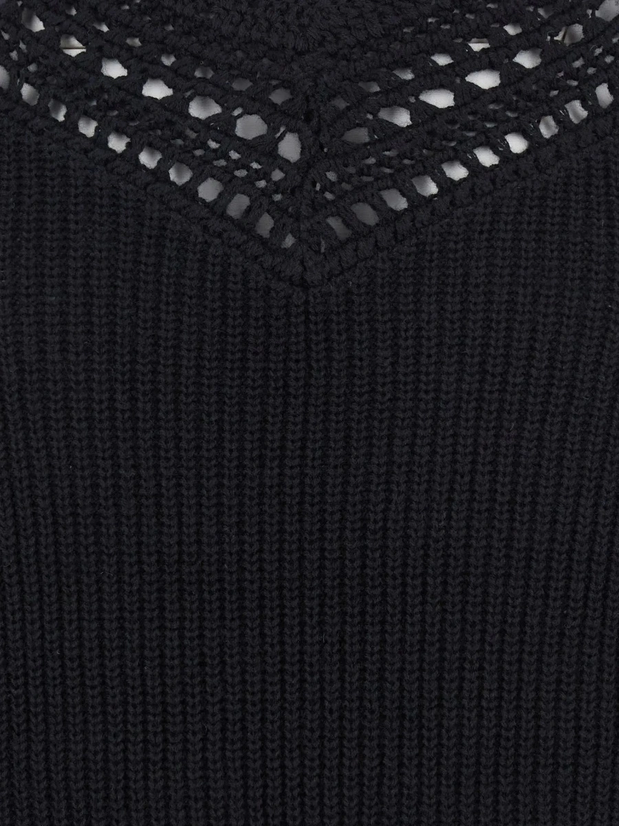 Pulover TWINSET negru din lana si bumbac - Img 5
