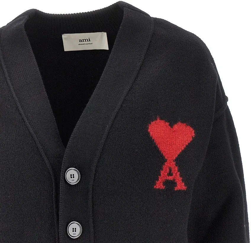 Pulover Wool cardigan with 'Ami de Coeur' inlay - Img 2