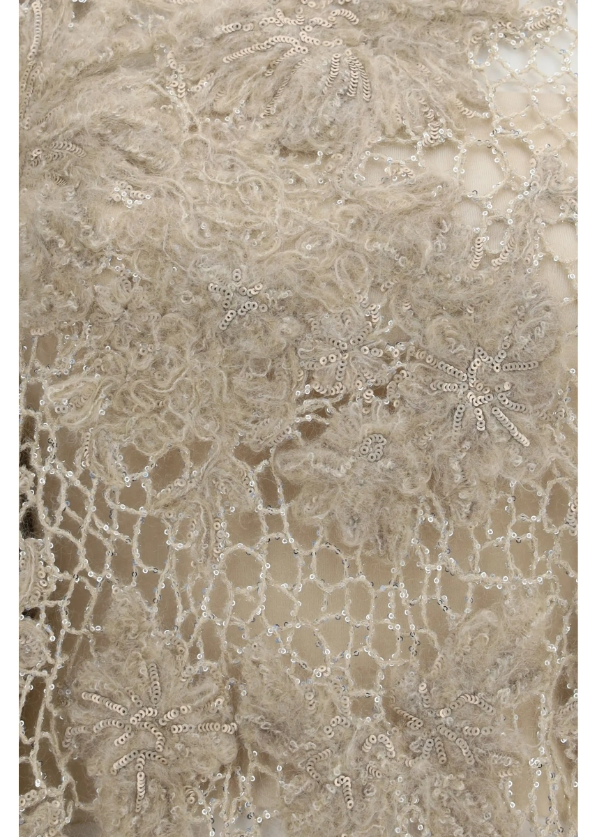 Pulovere Whispering Bloom Embroidery Sparkling mohair and wool Sweatshirt - Img 3