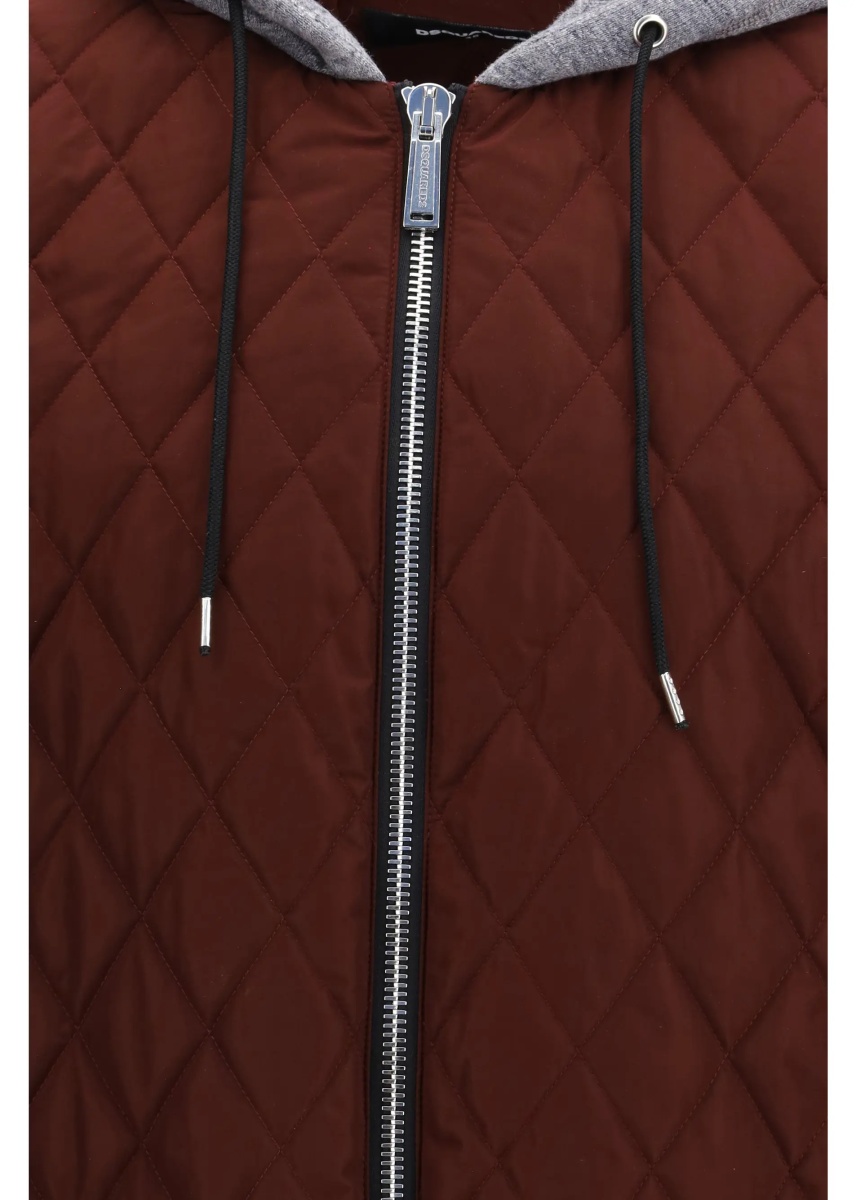 Quilted hooded Bomber Jacket - Img 3