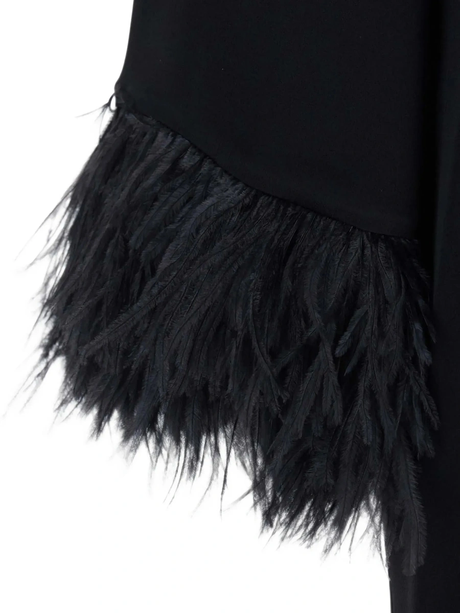 Rochie ANTONELLI neagra din satin - Img 5