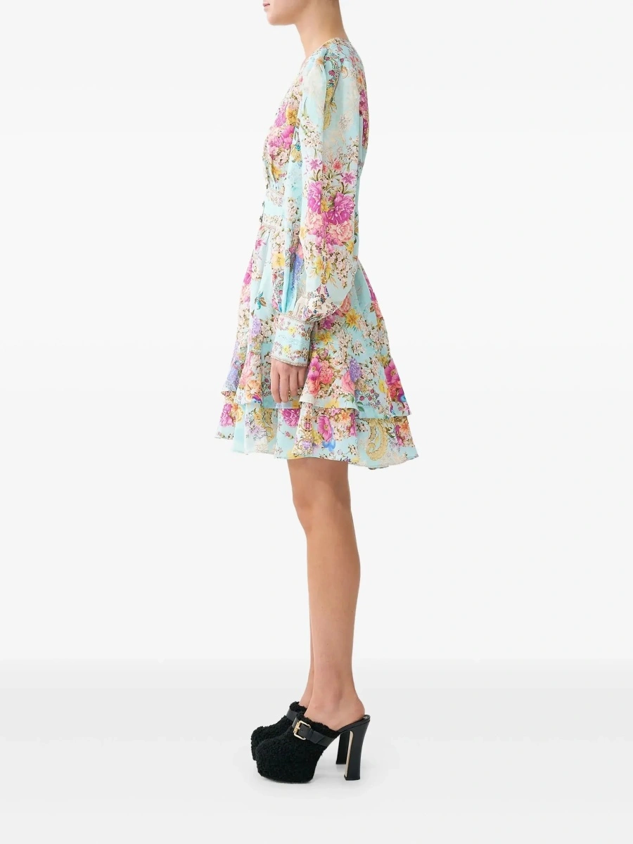 Rochie CAMILLA multicolor din in - Img 5