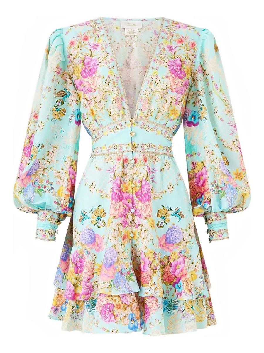 Rochie CAMILLA multicolor din in - Img 8