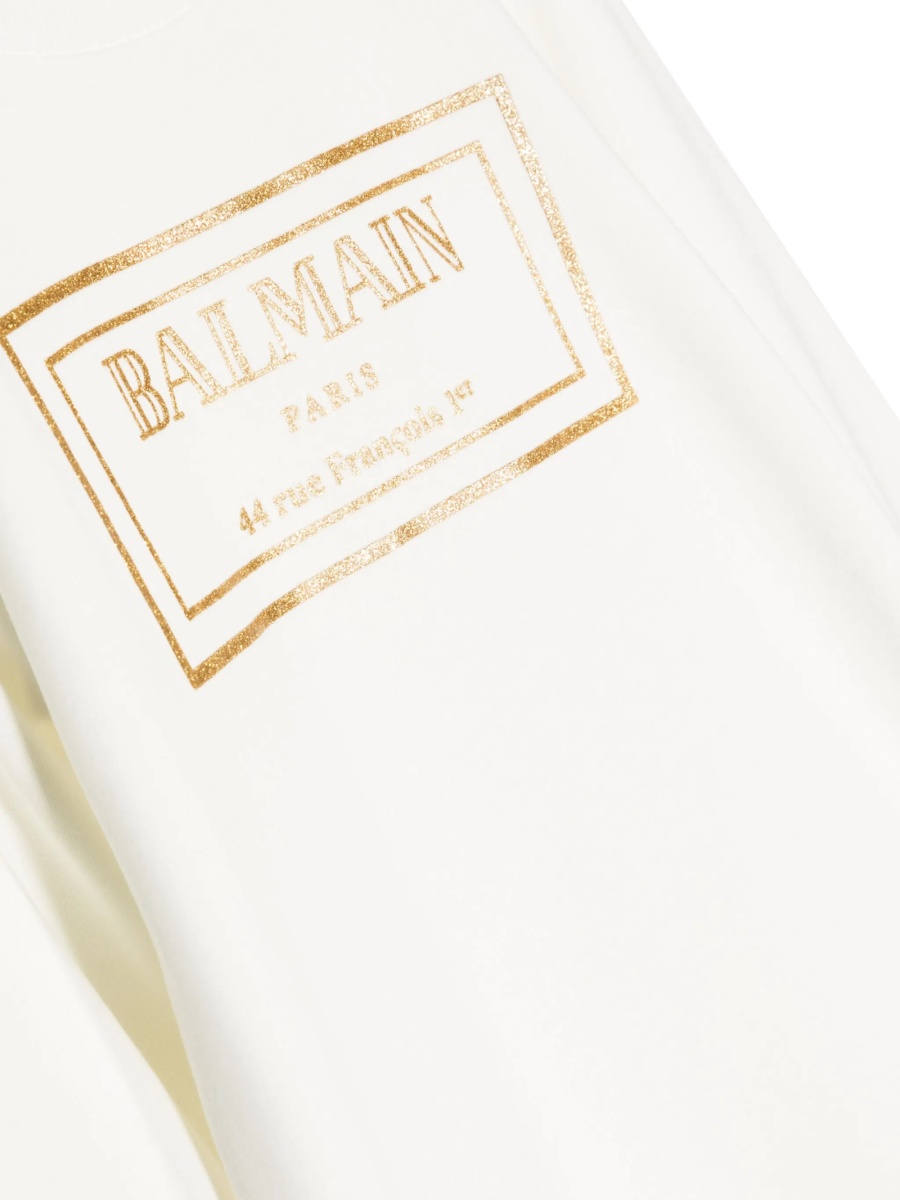 Rochie casual Balmain alba din bumbac - Img 3