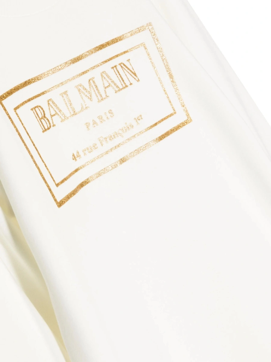 Rochie casual Balmain alba din bumbac - Img 3